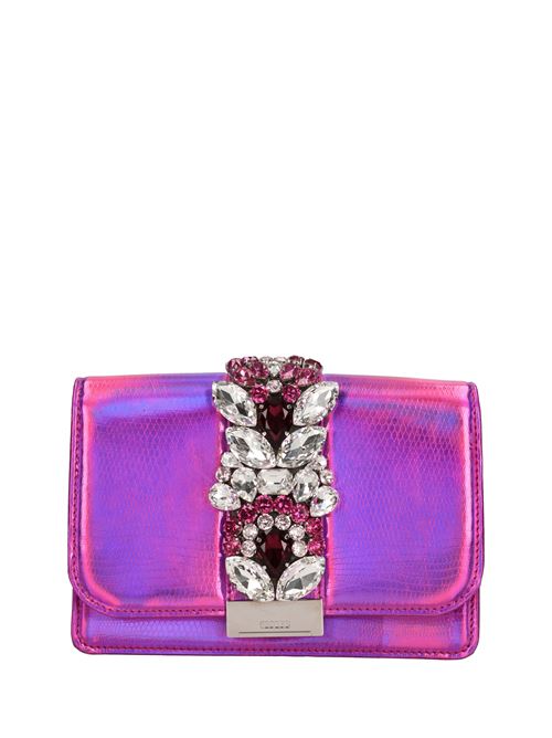 Borsa modello Cliky in pelle GEDEBE | MINI CLIKY PRINTED SNAKEFUCSIA